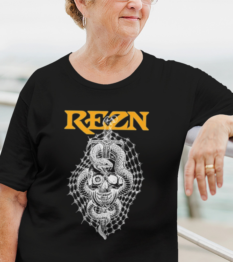 Hello Rezn Skull And Snake Web T-Shirt