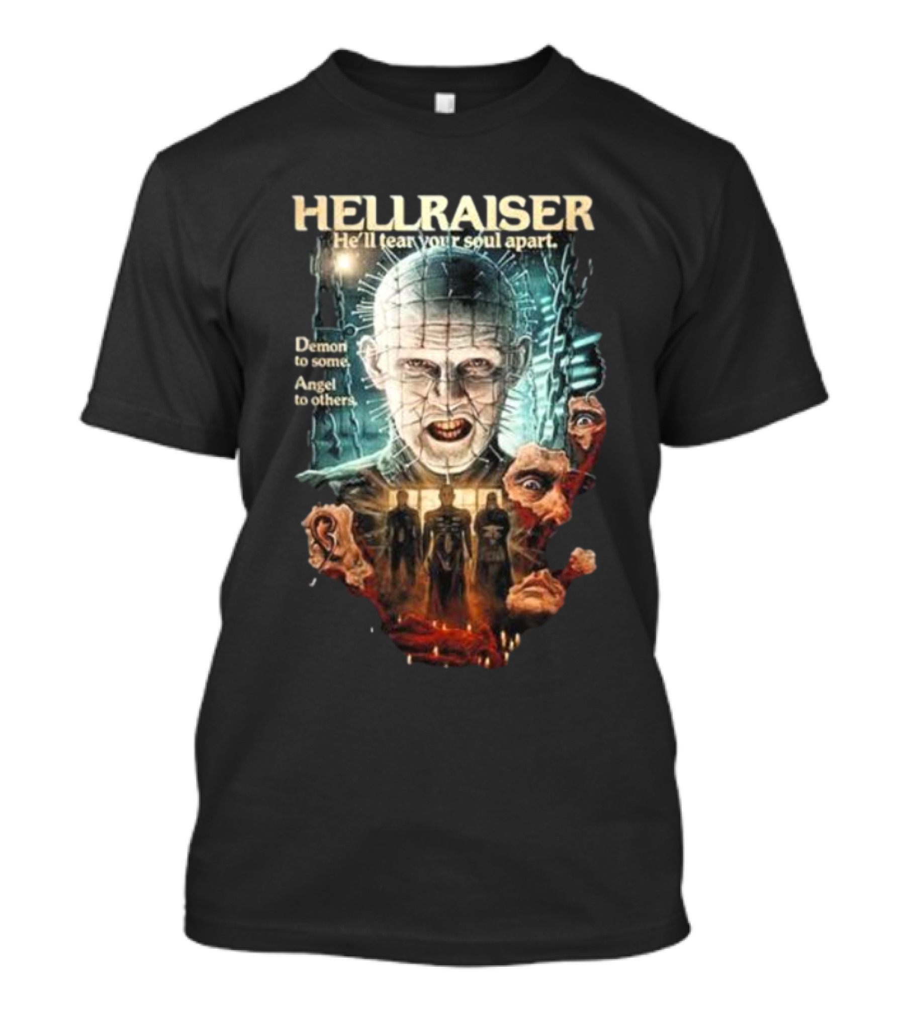 Hellraiser He'll Tear Your Soul Apart Demon To Some Angel To Others T-Shirt
