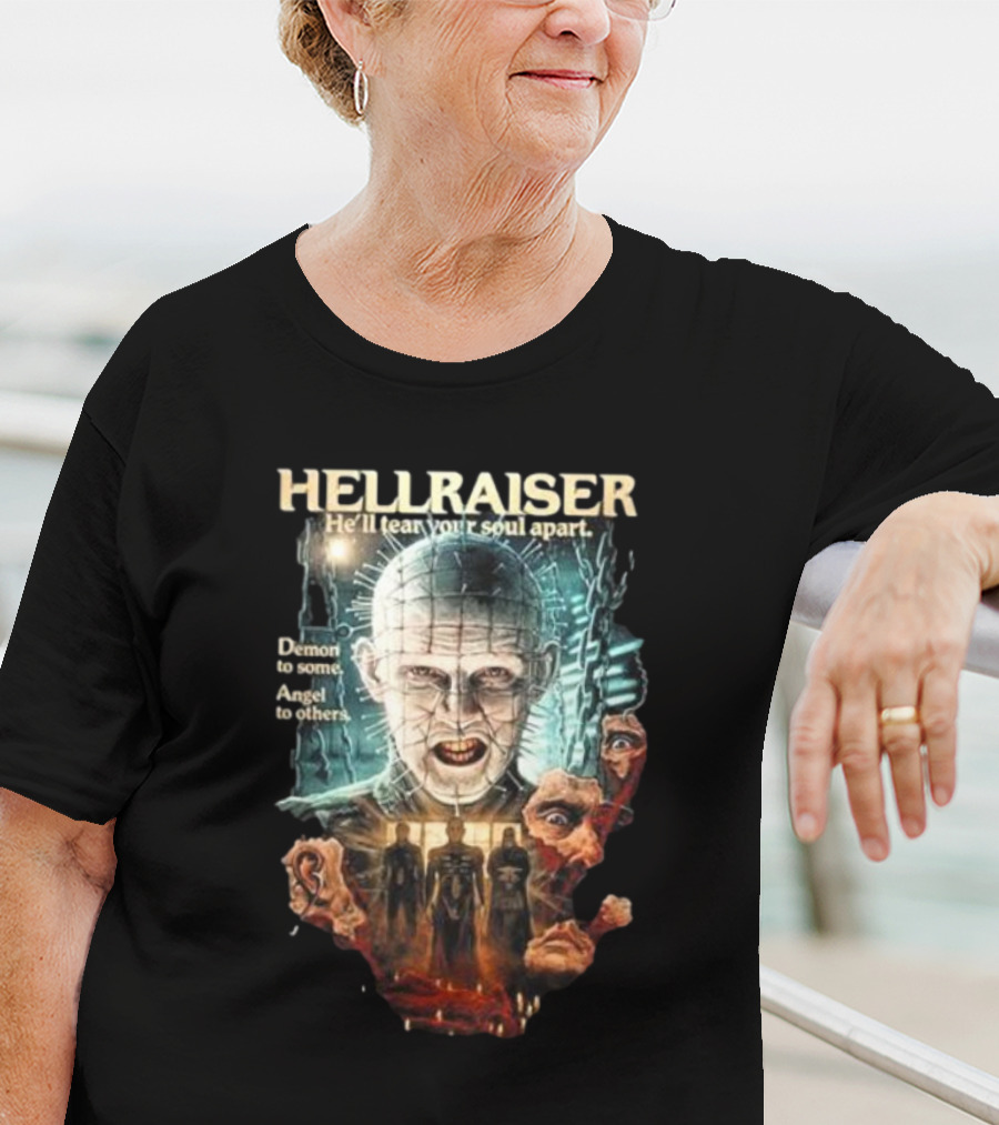 Hellraiser He'll Tear Your Soul Apart Demon To Some Angel To Others T-Shirt