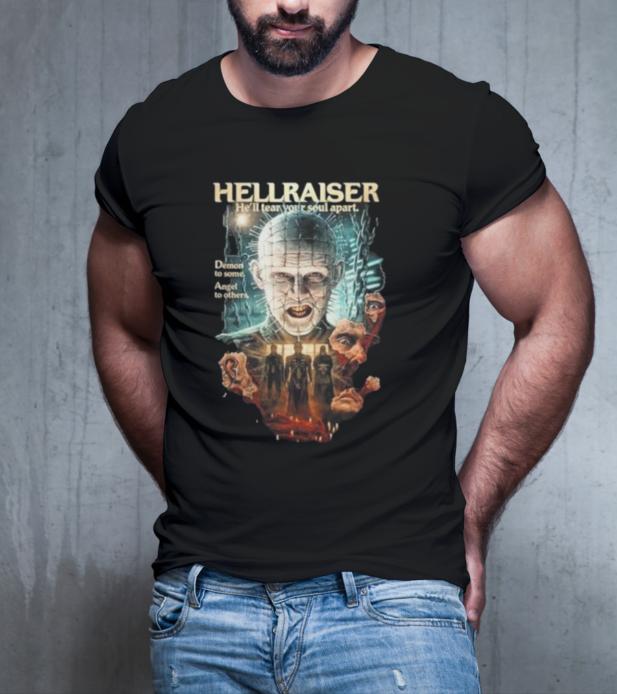 Hellraiser He'll Tear Your Soul Apart Demon To Some Angel To Others T-Shirt