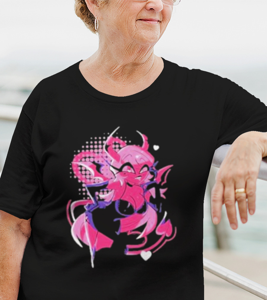 Helluva Boss Verosika Mayday Pink Demon Character T-Shirt