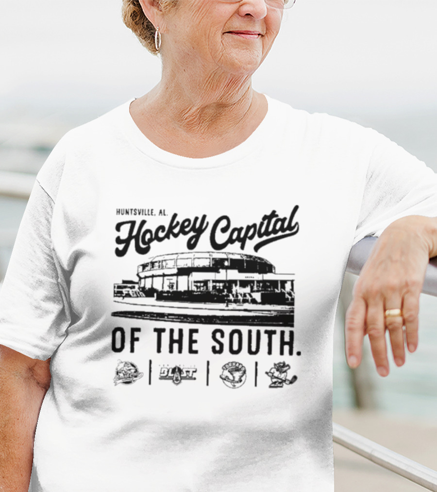 Huntsville AL Hockey Capital Of The South Stadium Image And Team T-Shirt