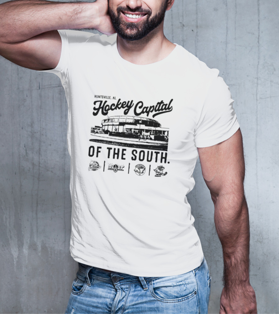Huntsville AL Hockey Capital Of The South Stadium Image And Team T-Shirt