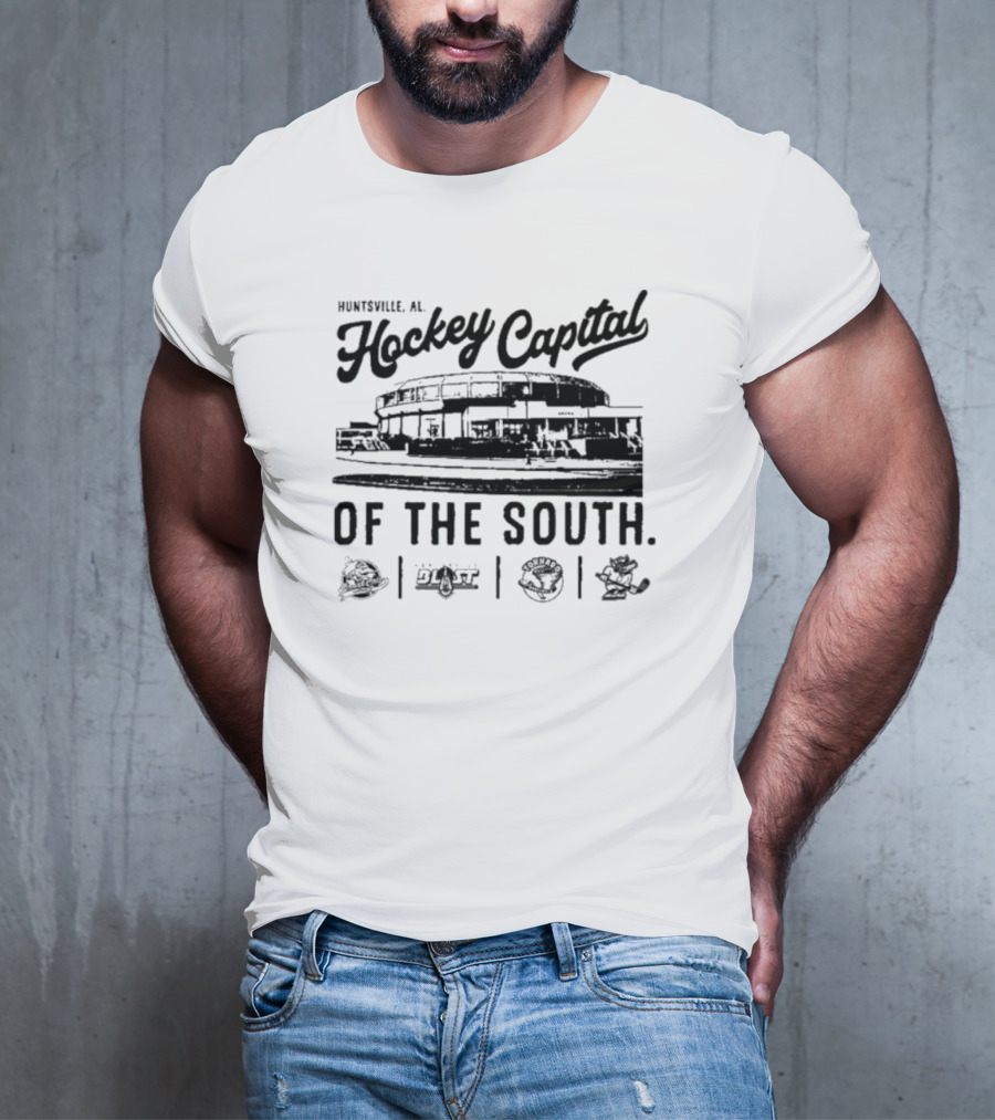 Huntsville AL Hockey Capital Of The South Stadium Image And Team T-Shirt