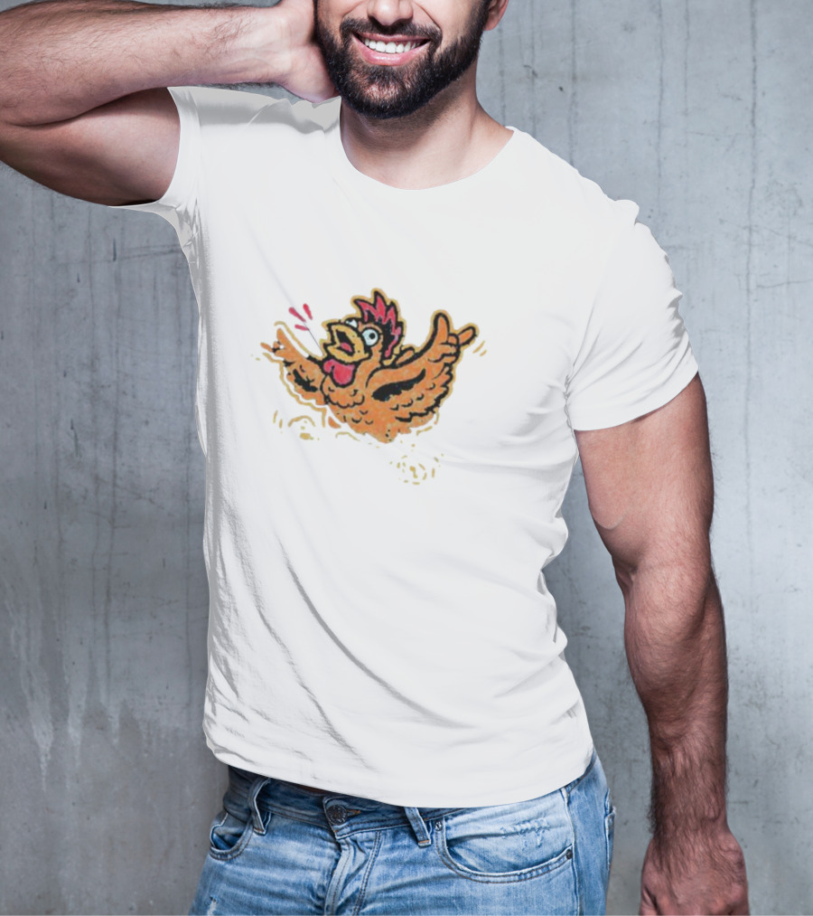 Hype-hens Primary Illustrated Cartoon Chicken T-Shirt