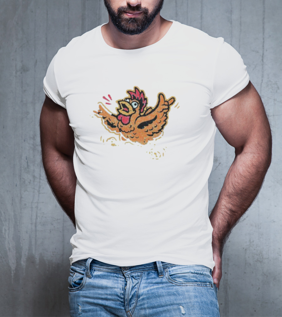 Hype-hens Primary Illustrated Cartoon Chicken T-Shirt