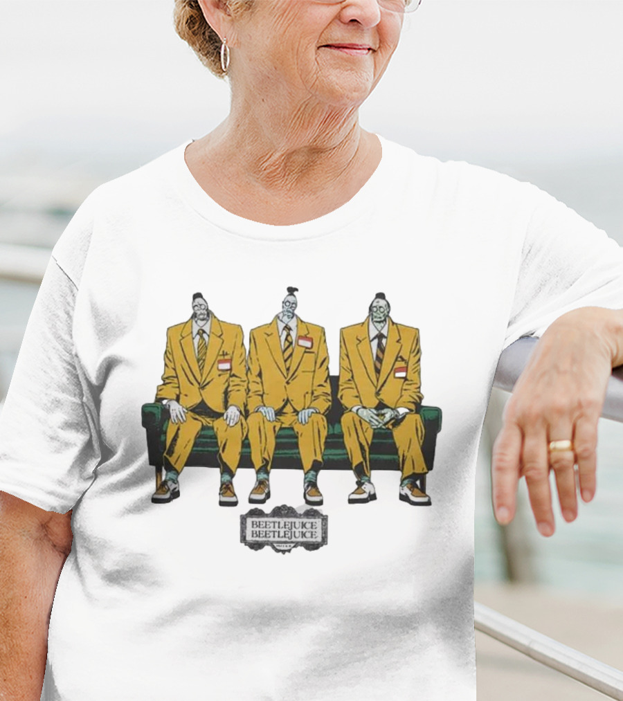 Beetlejuice Beetlejuice Beetlejuice Jeff Bob Dave Trio On Couch T-Shirt