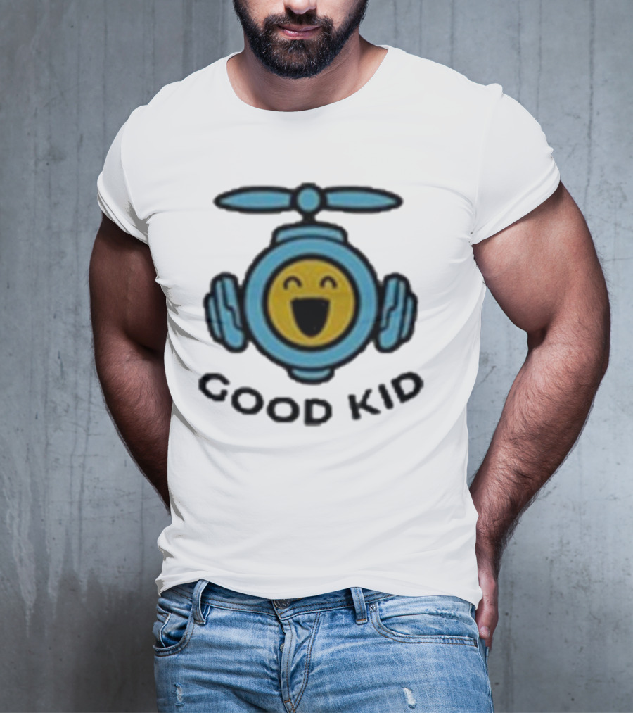 Good Kid Drone Emblem With Smiling Face T-Shirt