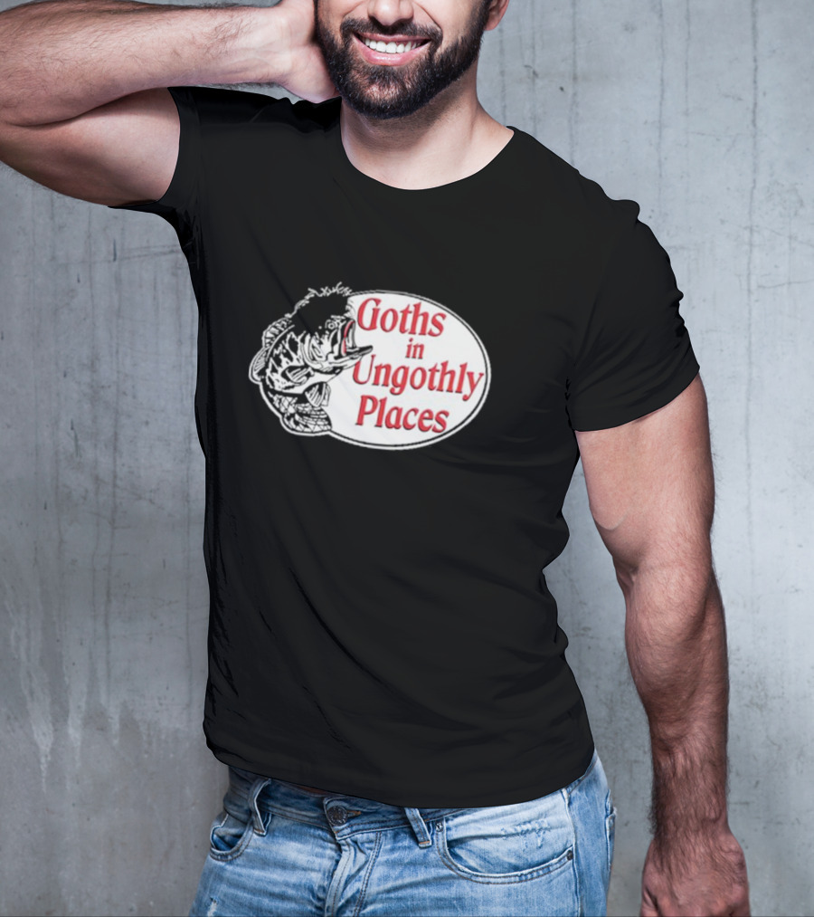 Goths In Ungothly Places Fish Emblem T-Shirt