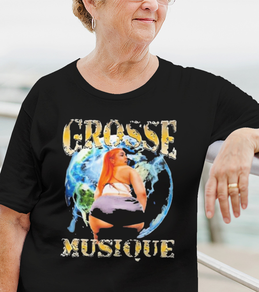Grosse Musique Earth Background Rare Bootleg T-Shirt
