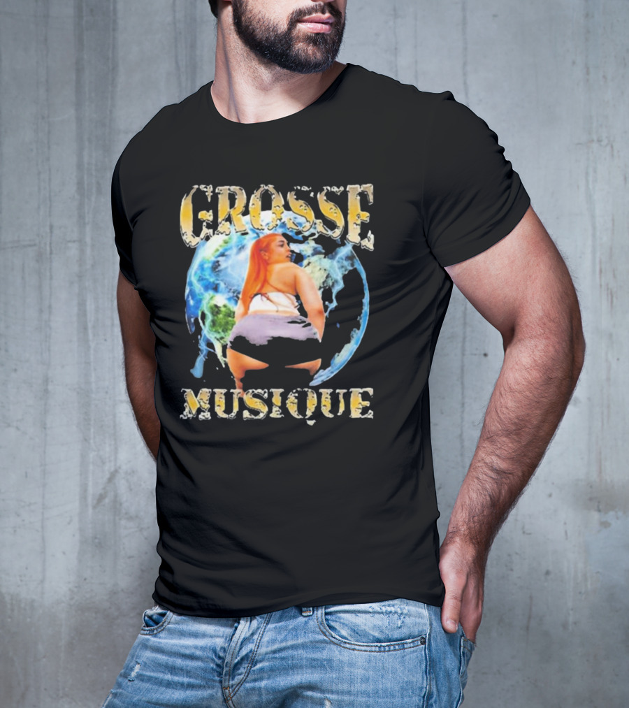 Grosse Musique Earth Background Rare Bootleg T-Shirt