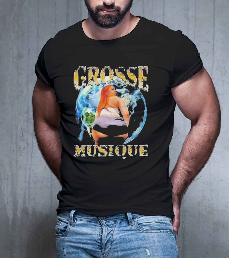 Grosse Musique Earth Background Rare Bootleg T-Shirt