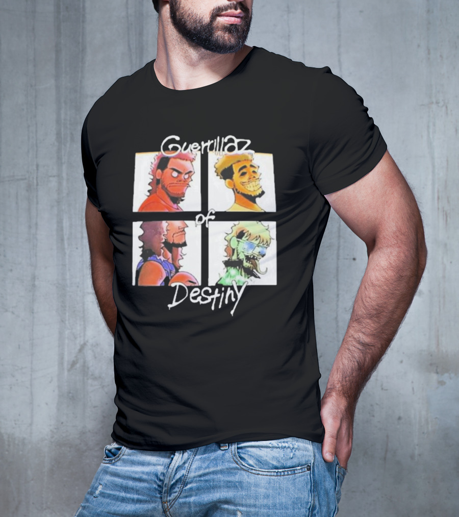 Guerrillaz Of Destiny Cartoon Quartet Pop Culture Faces T-Shirt