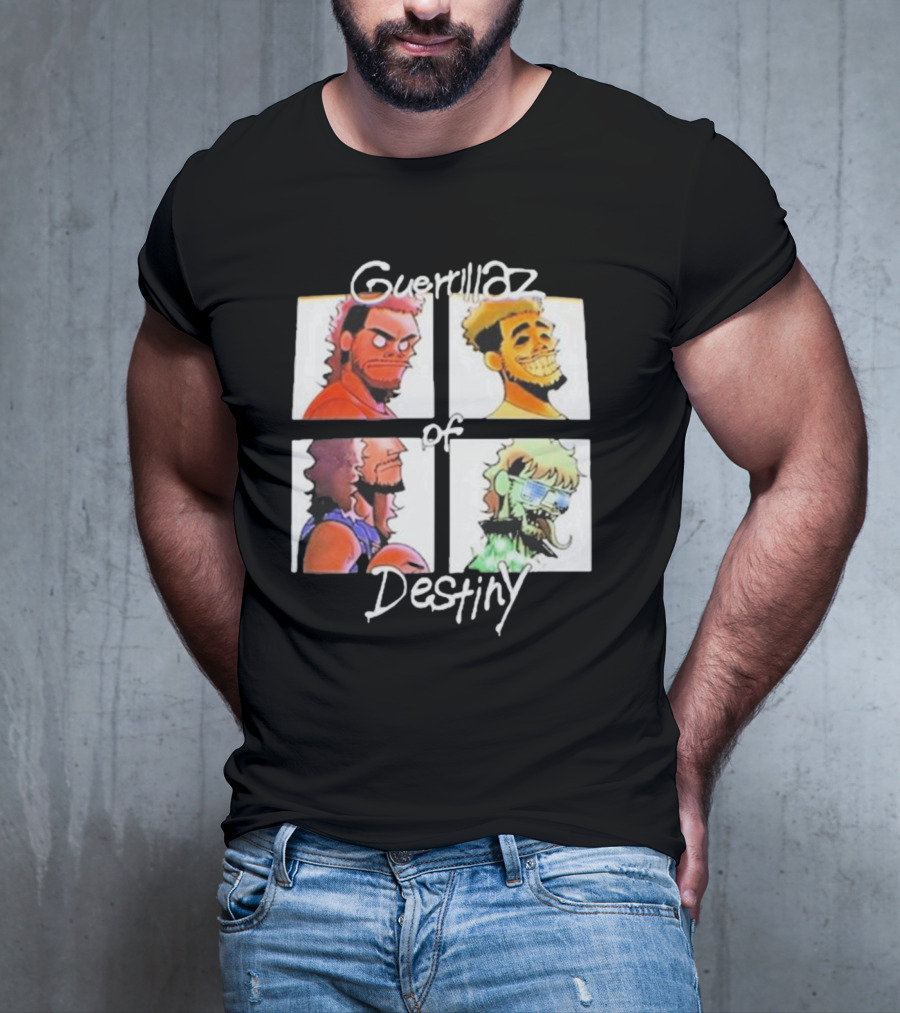 Guerrillaz Of Destiny Cartoon Quartet Pop Culture Faces T-Shirt
