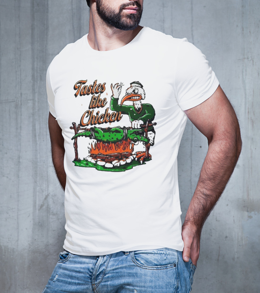 Miami Hurricanes Rivalry Gator Roast Tastes Like Chicken T-Shirt