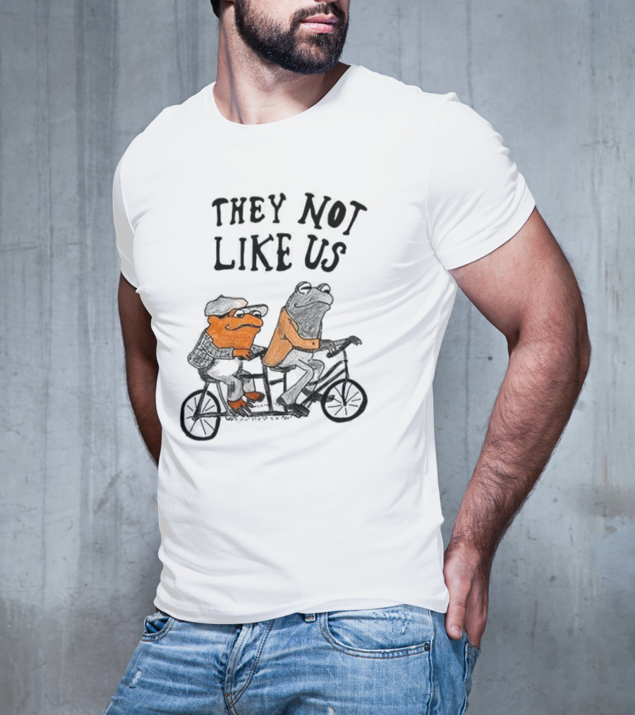 They Not Like Us Frog Riding Bike Duo T-Shirt