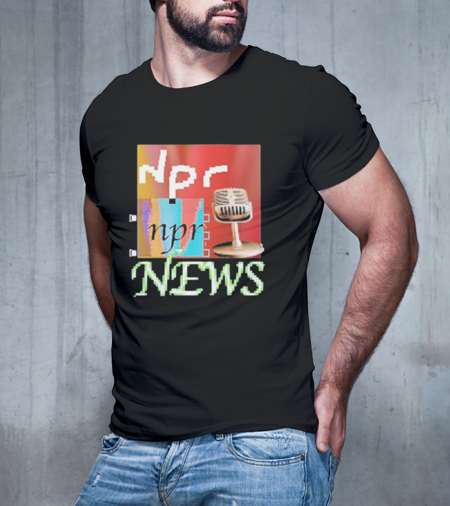 NPR News Vintage Microphone Graphic Jack Corbett TikTok T-Shirt