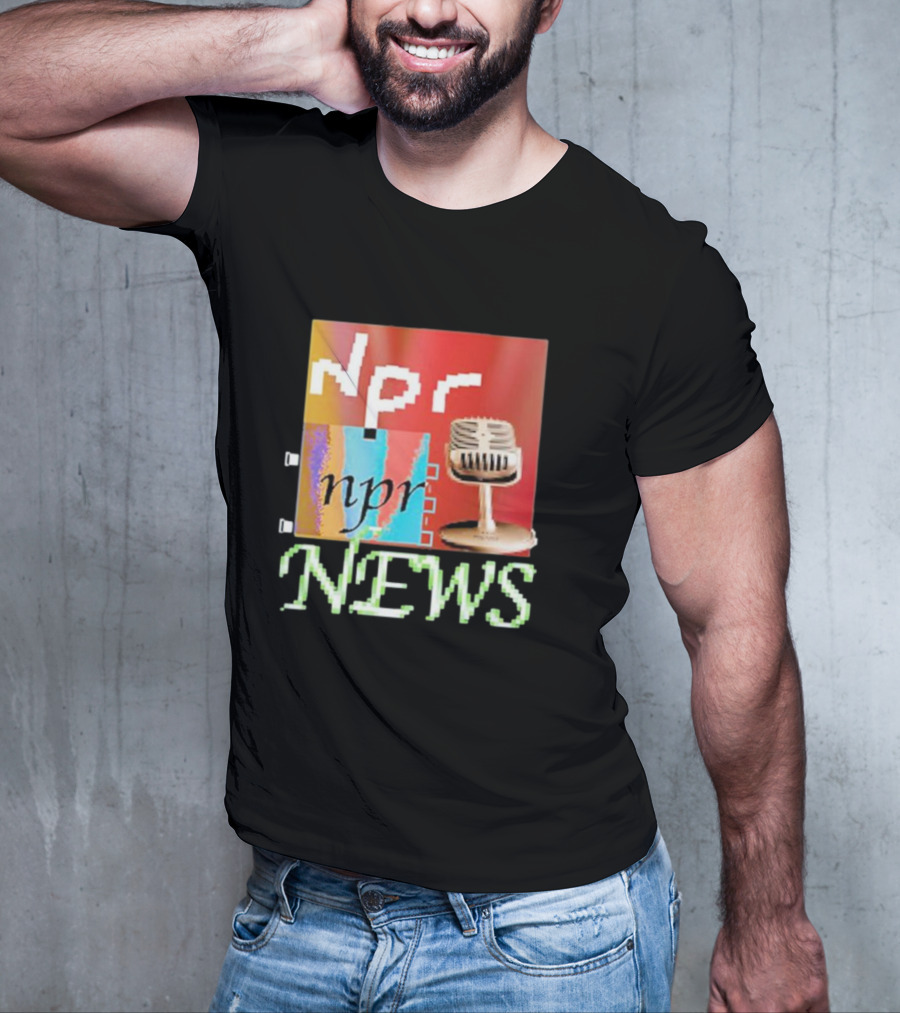 NPR News Vintage Microphone Graphic Jack Corbett TikTok T-Shirt
