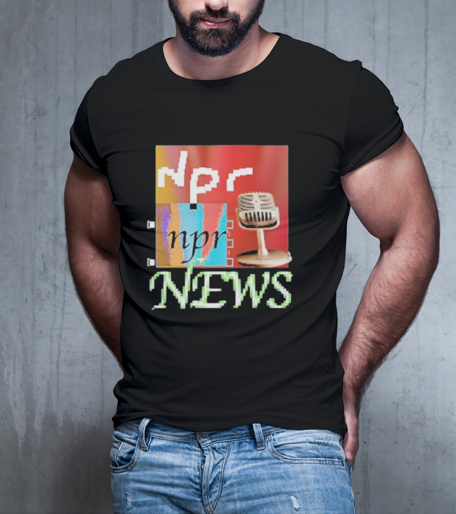 NPR News Vintage Microphone Graphic Jack Corbett TikTok T-Shirt