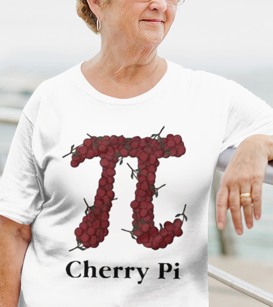 Cherry Pi Jon Hurwitz π Symbol Made Of Red Cherries T-Shirt