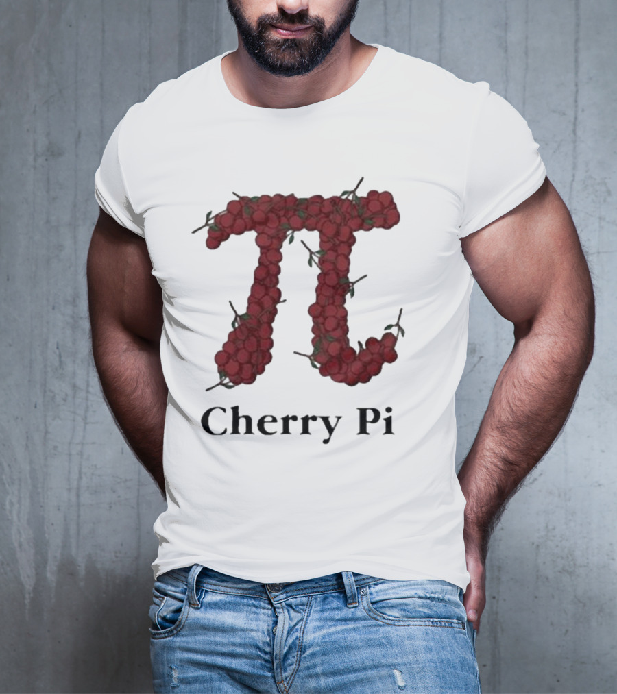 Cherry Pi Jon Hurwitz π Symbol Made Of Red Cherries T-Shirt