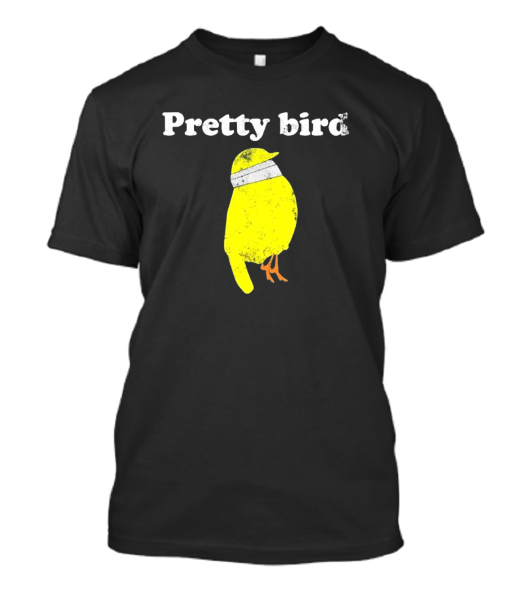 Pretty Bird Yellow Bandit Bird Retro Style Jonathan Swanson T-Shirt