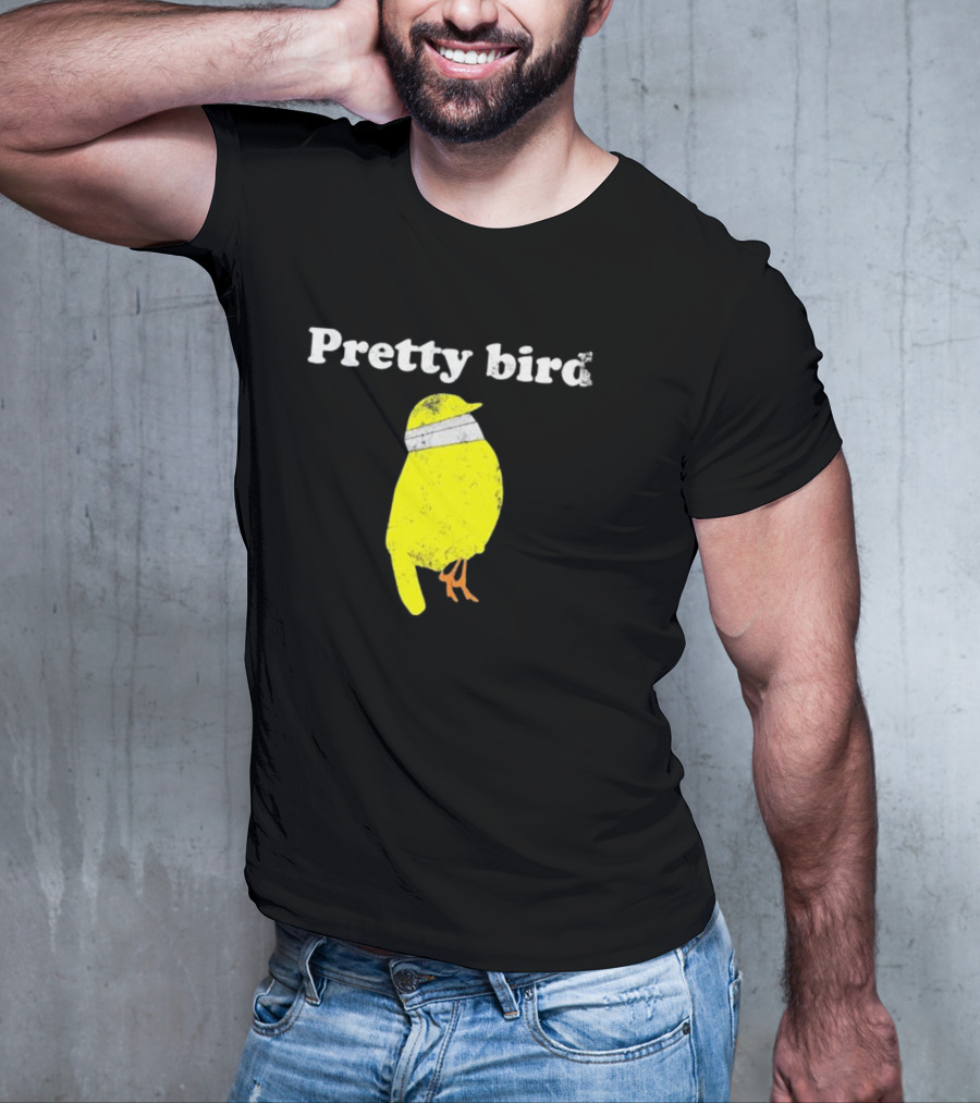Pretty Bird Yellow Bandit Bird Retro Style Jonathan Swanson T-Shirt
