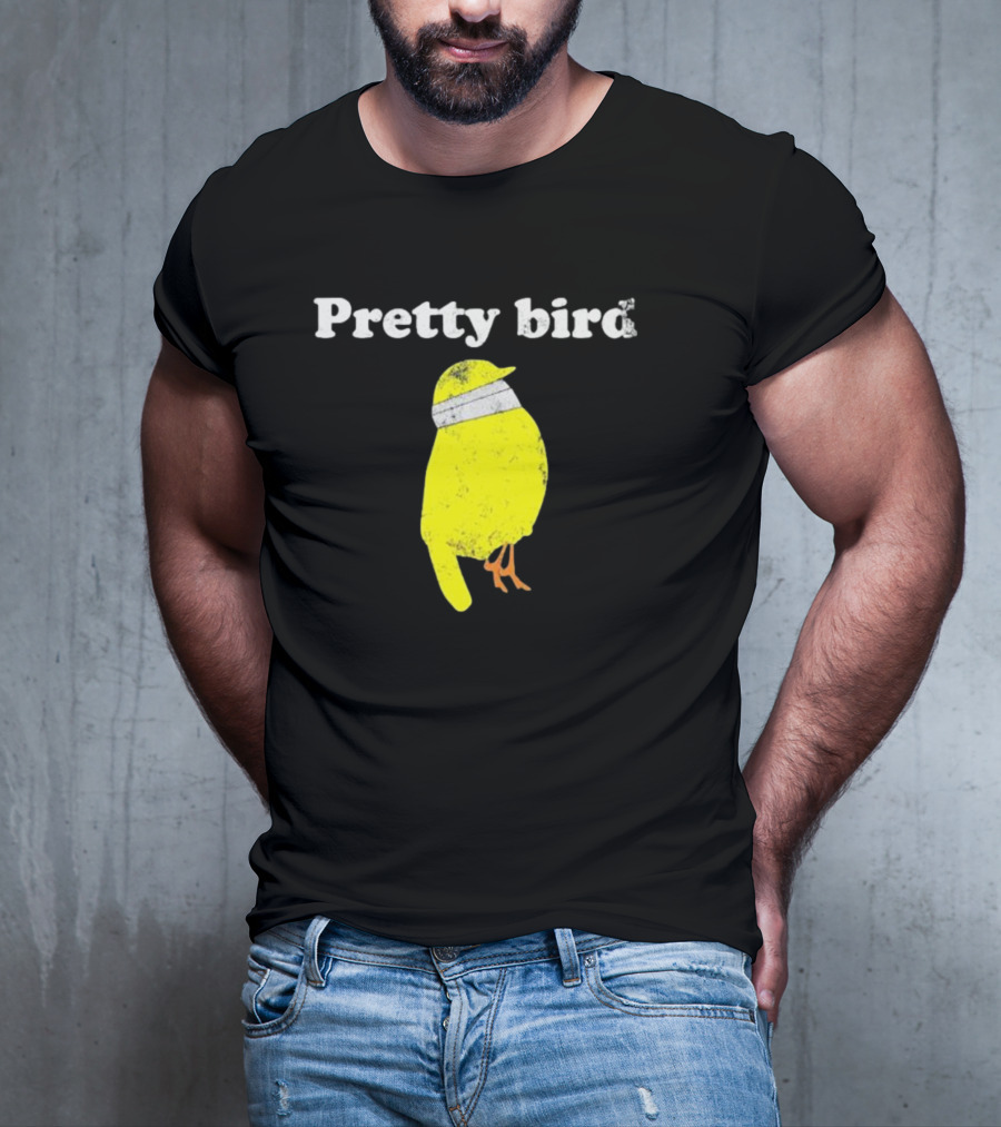 Pretty Bird Yellow Bandit Bird Retro Style Jonathan Swanson T-Shirt