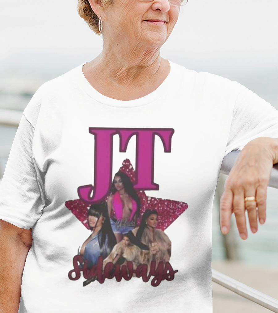 JT Sideways Star Pink Glamorous Portraits T-Shirt