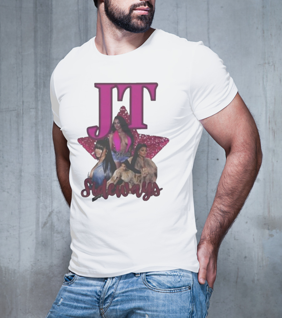 JT Sideways Star Pink Glamorous Portraits T-Shirt