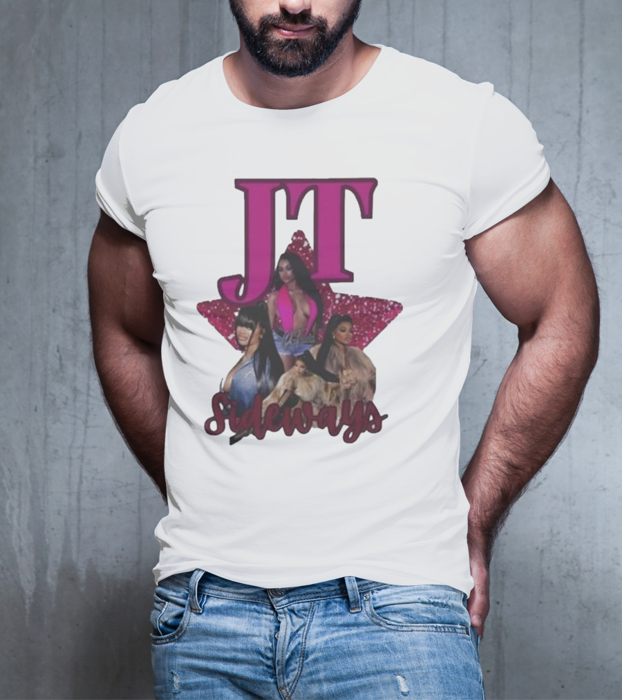 JT Sideways Star Pink Glamorous Portraits T-Shirt
