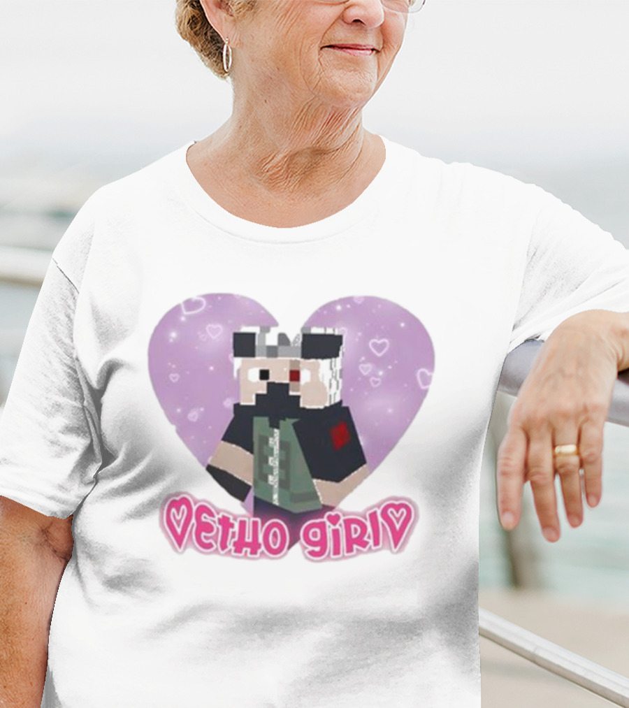 Etho Girl Heart Minecraft Character Pixel Art Julesxd T-Shirt