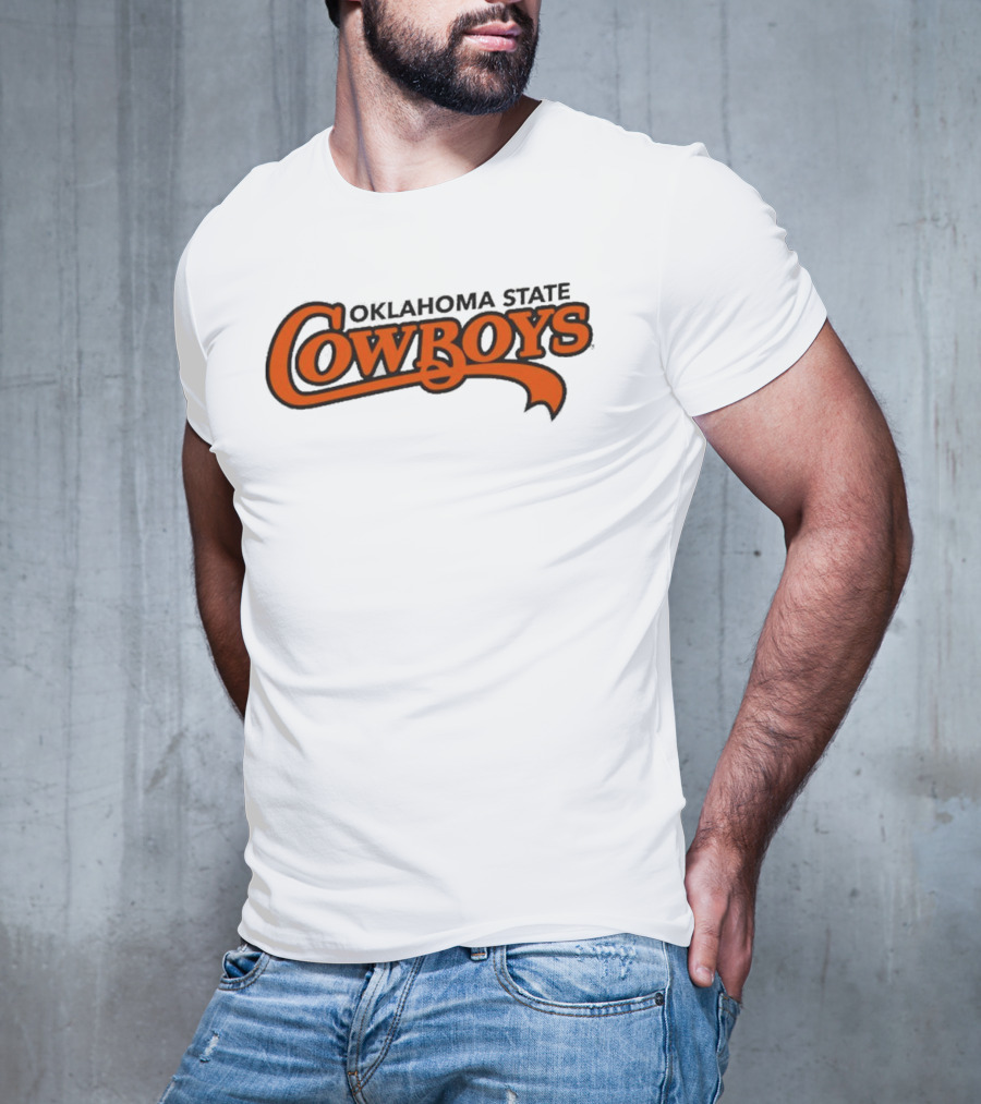 Oklahoma State Cowboys Stylized Orange Text T-Shirt