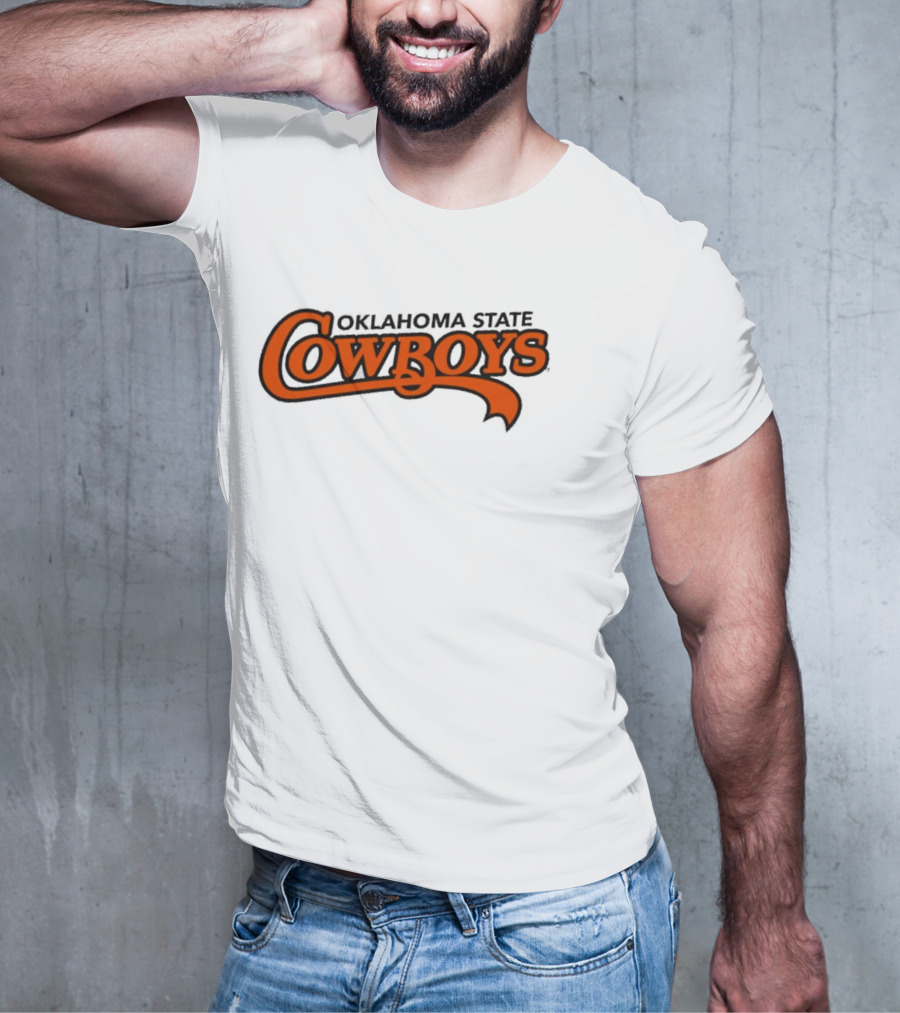 Oklahoma State Cowboys Stylized Orange Text T-Shirt