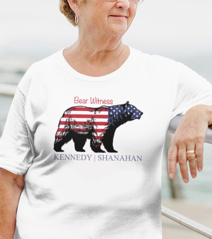 Bear Witness American Flag Bear Kennedy Shanahan T-Shirt
