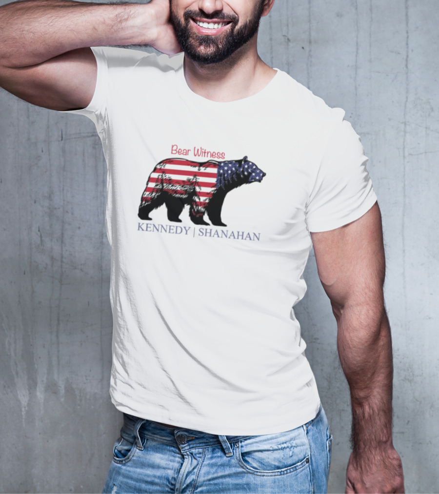 Bear Witness American Flag Bear Kennedy Shanahan T-Shirt