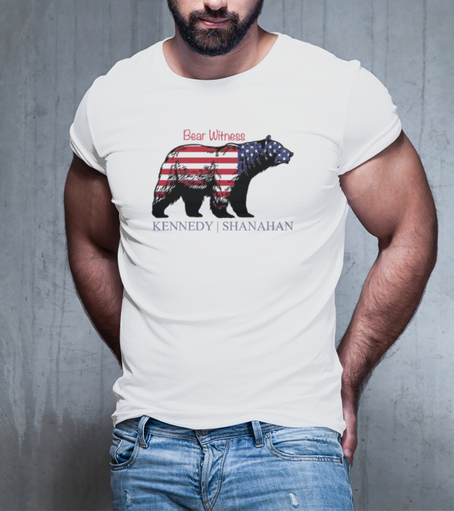 Bear Witness American Flag Bear Kennedy Shanahan T-Shirt