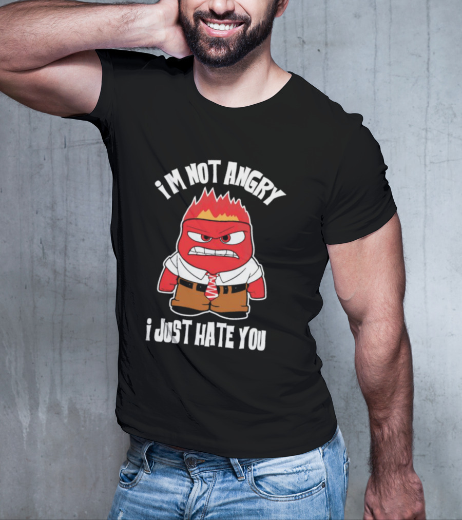 I’m Not Angry I Just Hate You Fire Boy Anger Character Cartoon Red Monster T-Shirt