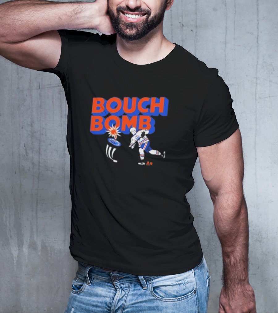 Bouch Bomb Ice District Evan Bouchard Edmonton Oilers T-Shirt