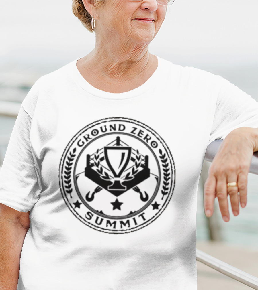 Ground Zero Summit Tournament Trophy Laurel Hooks Stars Emblem T-Shirt