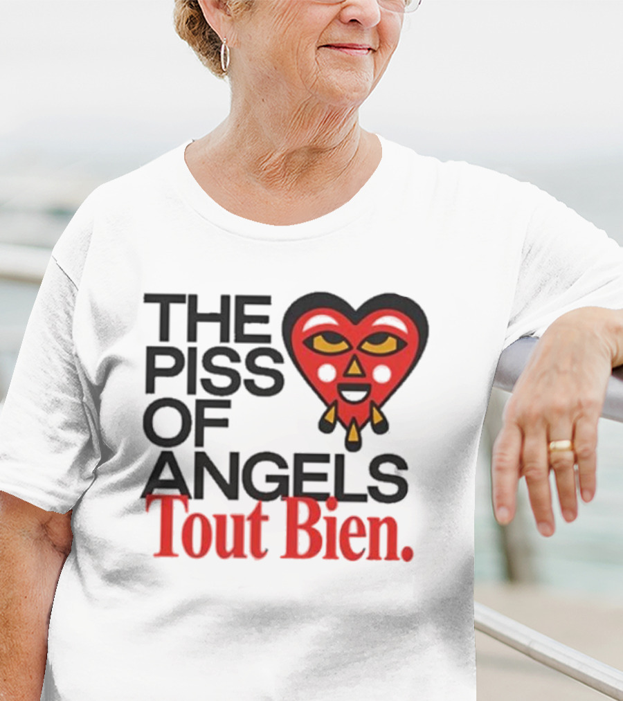 Tout Bien The Piss Of Angels Red Heart Face T-Shirt