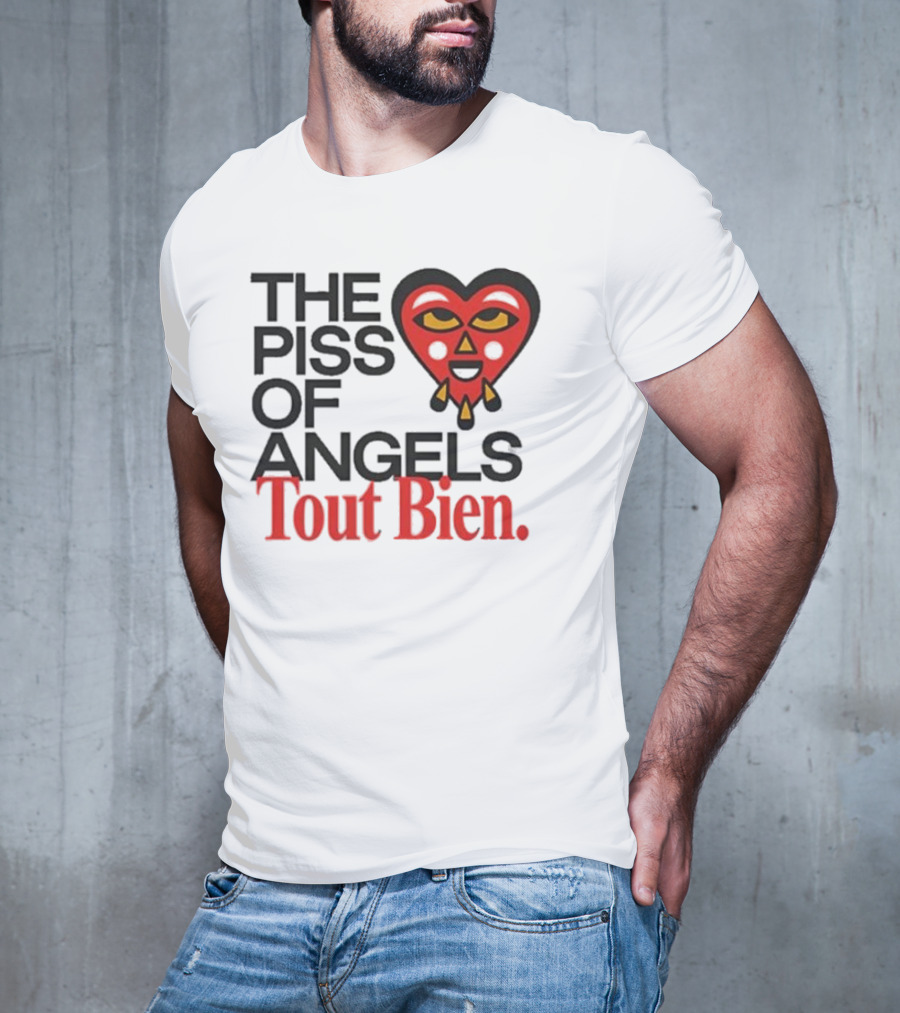 Tout Bien The Piss Of Angels Red Heart Face T-Shirt