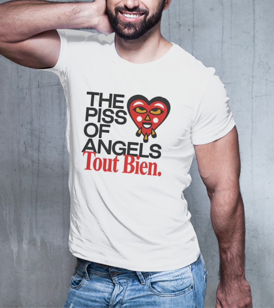 Tout Bien The Piss Of Angels Red Heart Face T-Shirt