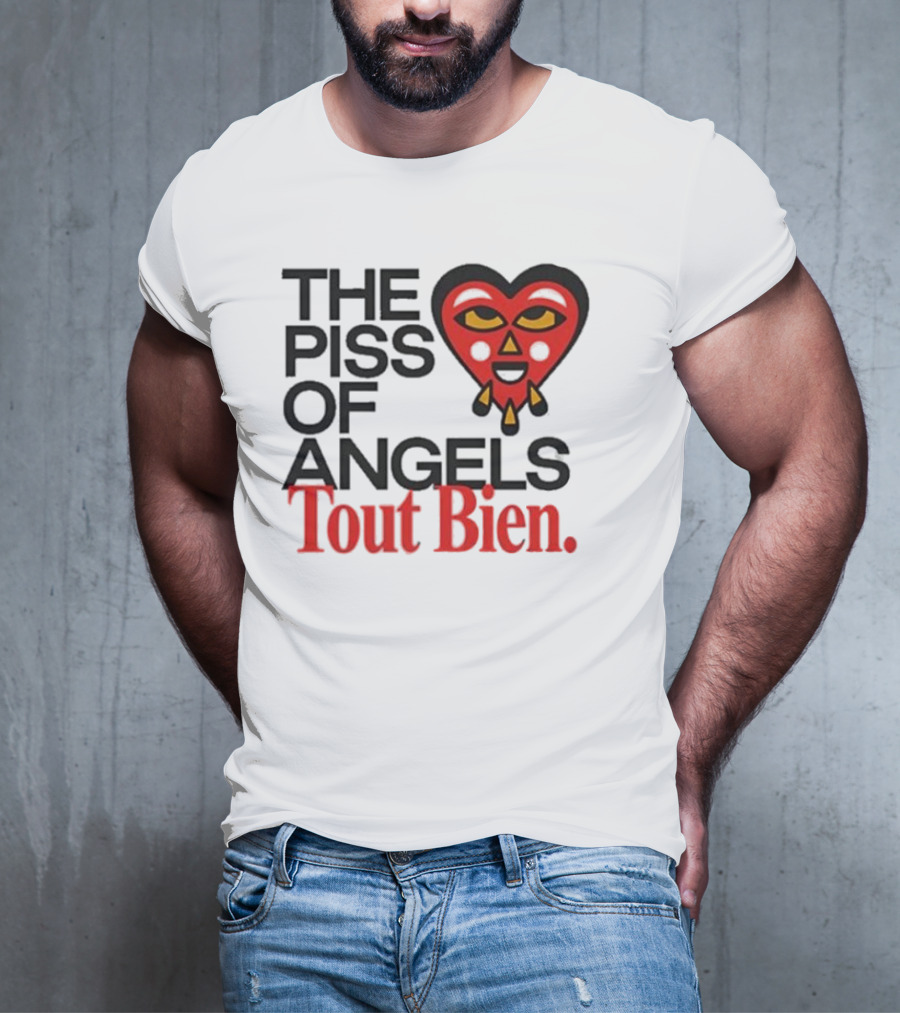 Tout Bien The Piss Of Angels Red Heart Face T-Shirt