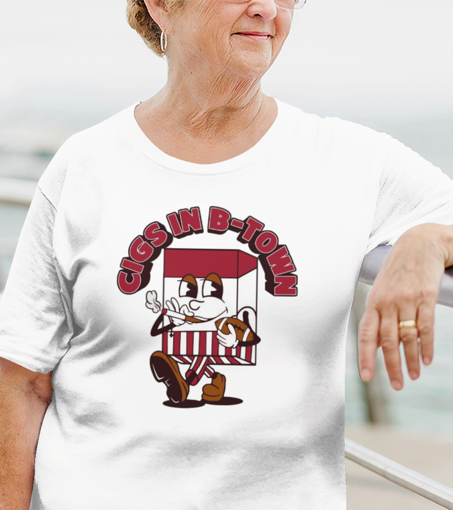 Store Cigs In B-Town Cartoon Smoking Pack T-Shirt