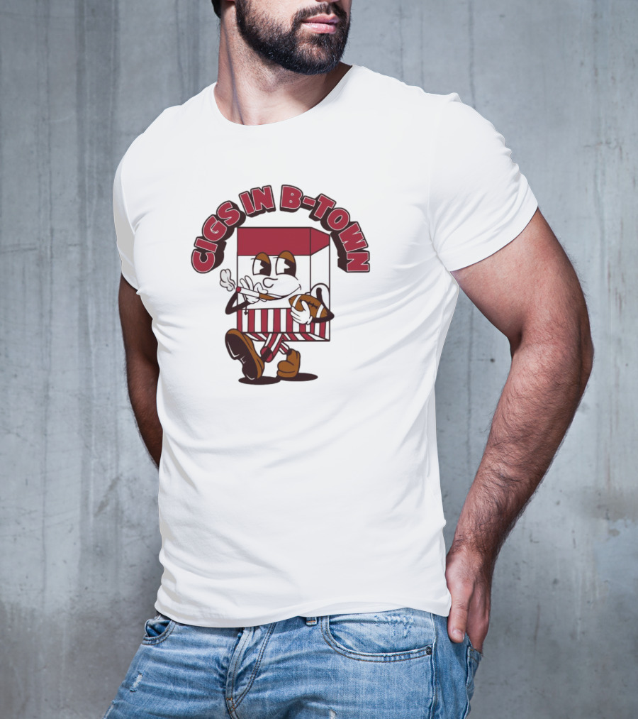 Store Cigs In B-Town Cartoon Smoking Pack T-Shirt