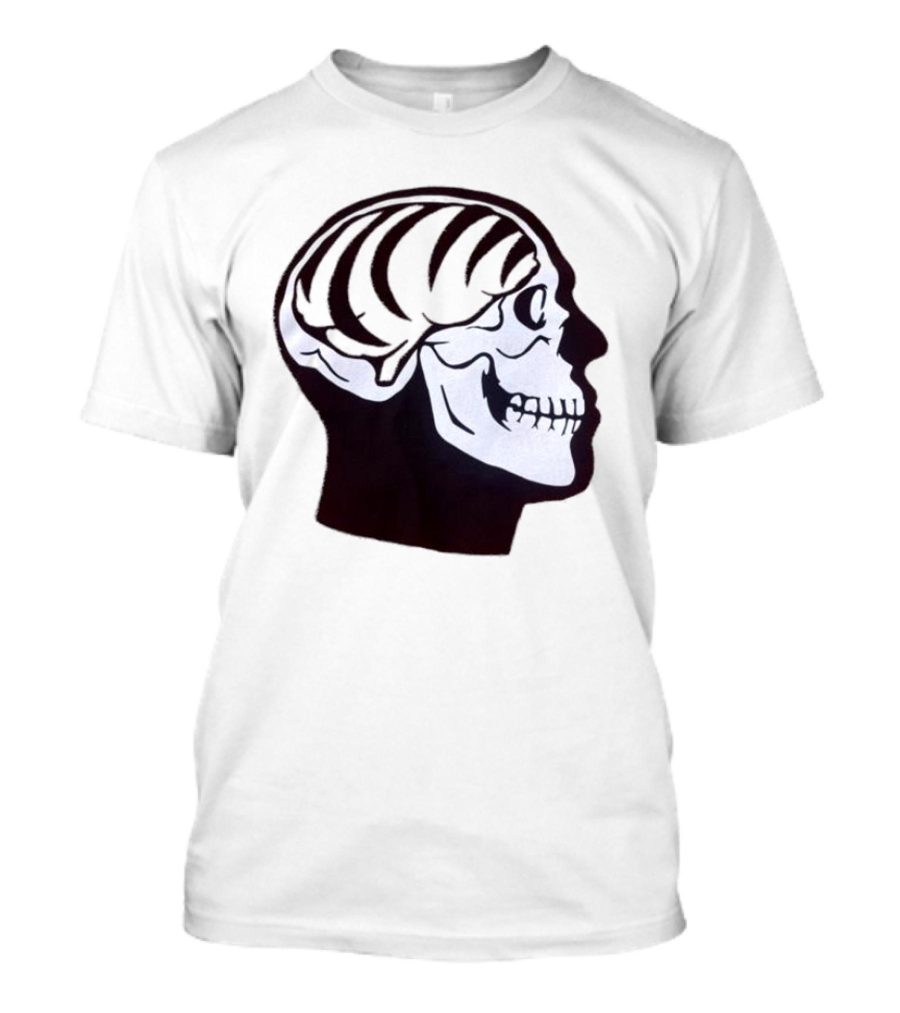 Bengal Brain Skull With Orange Highlights T-Shirt