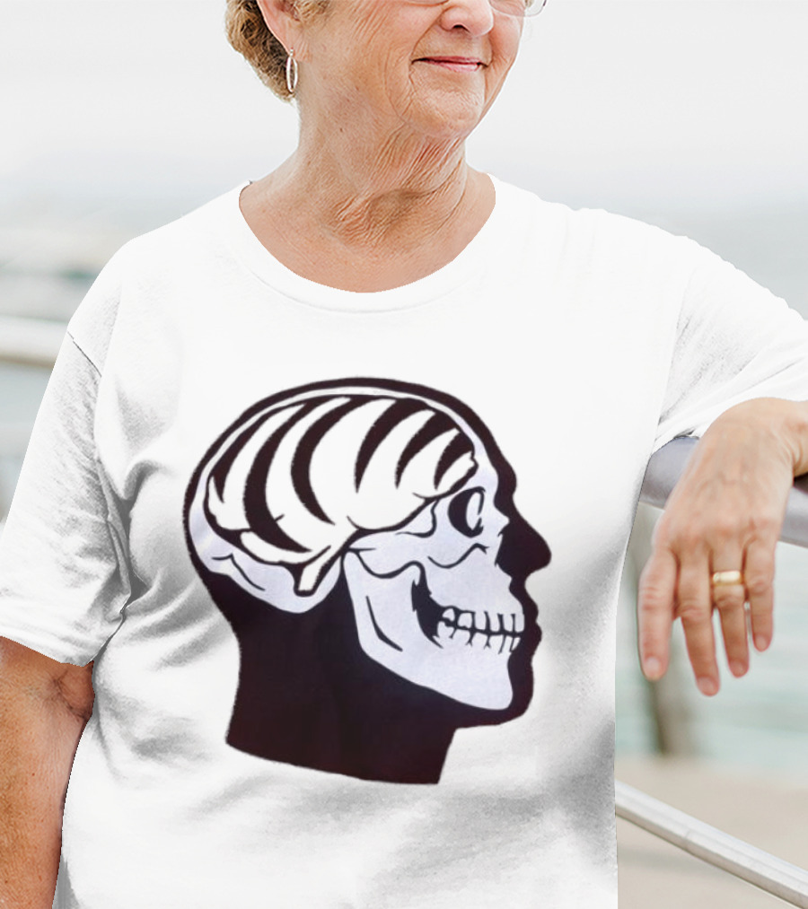 Bengal Brain Skull With Orange Highlights T-Shirt