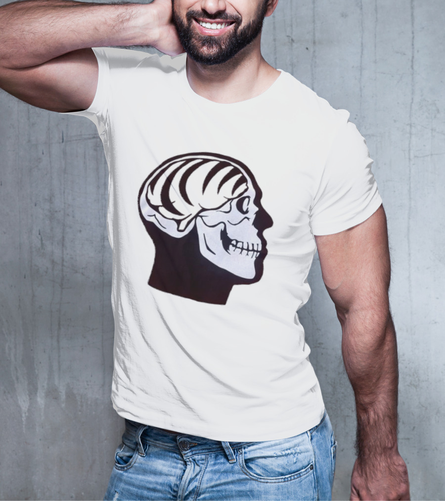 Bengal Brain Skull With Orange Highlights T-Shirt