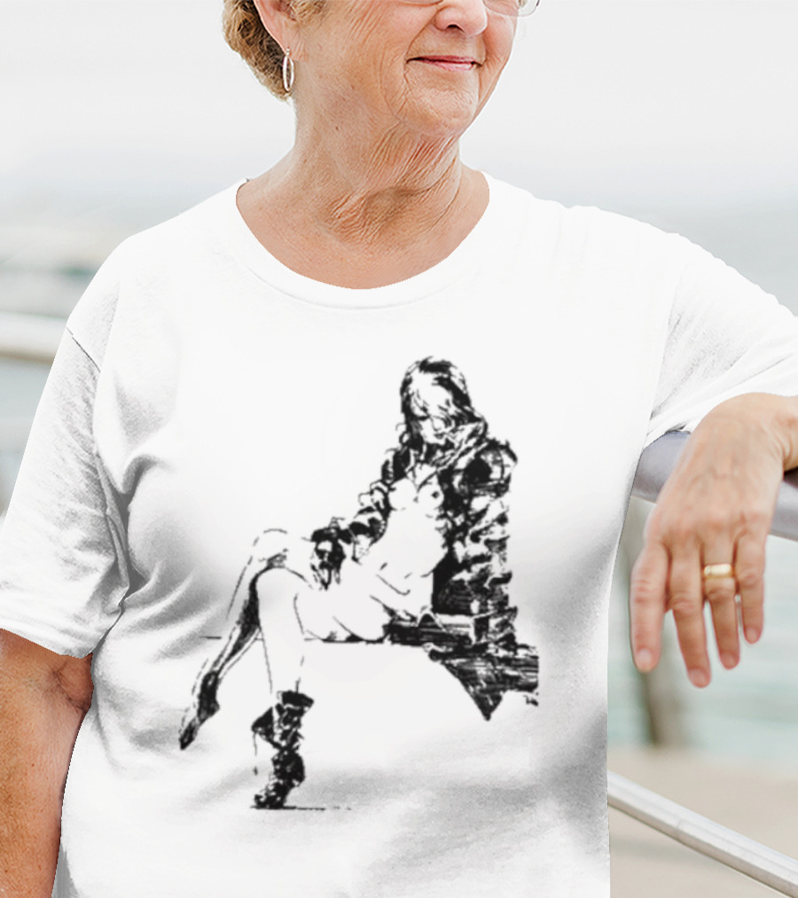 Espionagevr Store Big Sniper Mysterious Figure In Long Coat And Boots T-Shirt